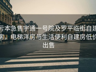 亏本急售宇通一号院及罗平临街自建房，电梯洋房与生活便利自建房低价出售