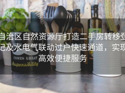 自治区自然资源厅打造二手房转移登记及水电气联动过户快速通道，实现高效便捷服务