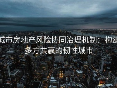 城市房地产风险协同治理机制：构建多方共赢的韧性城市