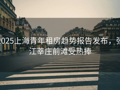 2025上海青年租房趋势报告发布，张江莘庄前滩受热捧