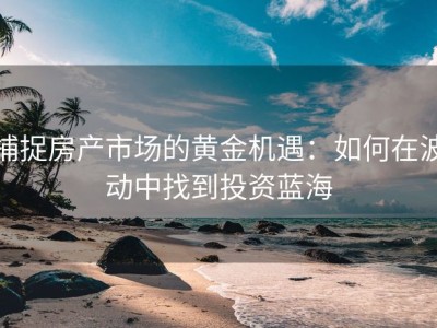 捕捉房产市场的黄金机遇：如何在波动中找到投资蓝海