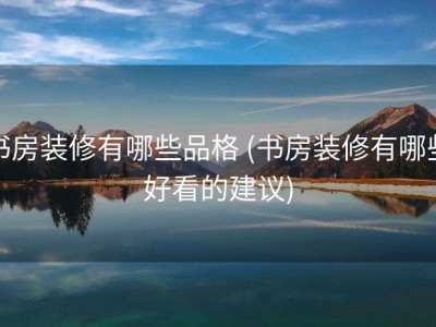 书房装修有哪些品格 (书房装修有哪些好看的建议)