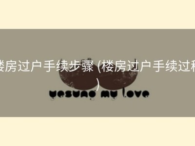楼房过户手续步骤 (楼房过户手续过程)