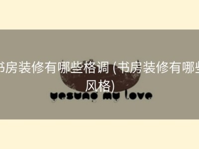 书房装修有哪些格调 (书房装修有哪些风格)