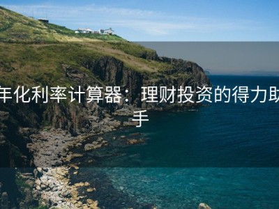 年化利率计算器：理财投资的得力助手