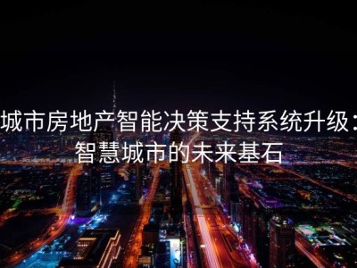 城市房地产智能决策支持系统升级：智慧城市的未来基石