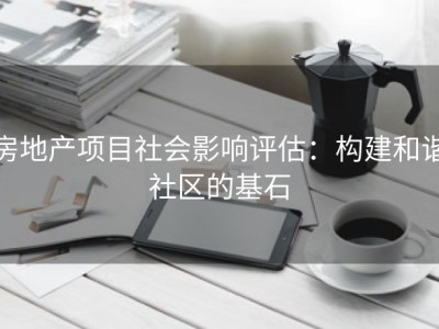 房地产项目社会影响评估：构建和谐社区的基石