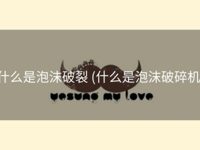 什么是泡沫破裂 (什么是泡沫破碎机)
