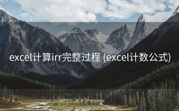 excel计算irr完整过程 (excel计数公式)