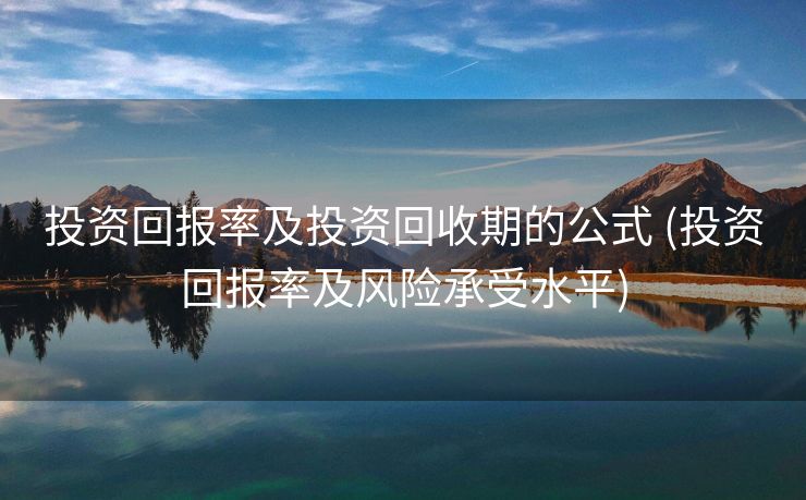 投资回报率及投资回收期的公式 (投资回报率及风险承受水平)