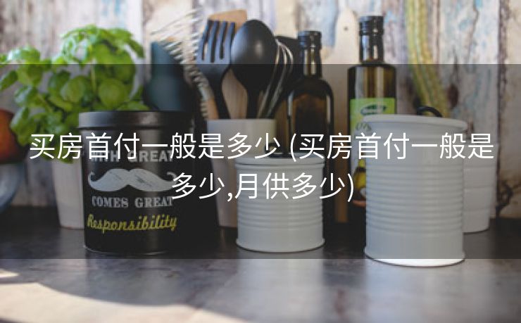 买房首付一般是多少 (买房首付一般是多少,月供多少)