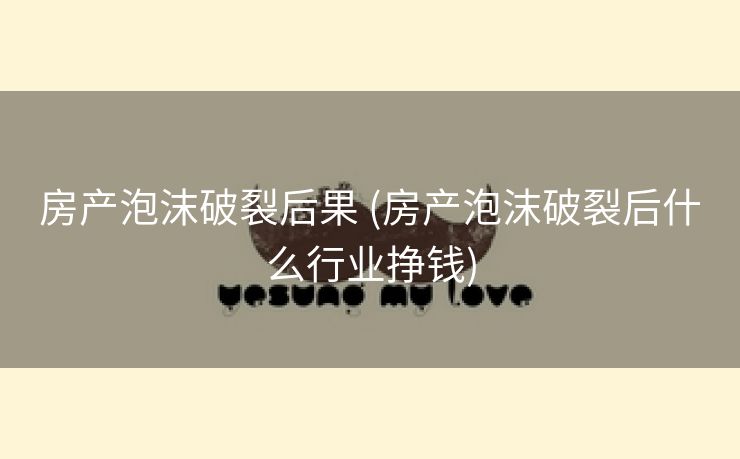 房产泡沫破裂后果 (房产泡沫破裂后什么行业挣钱)