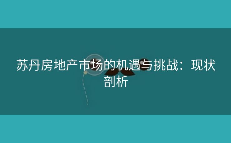 苏丹房地产市场的机遇与挑战：现状剖析