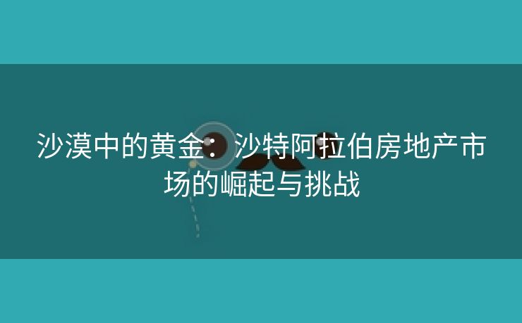 沙漠中的黄金：沙特阿拉伯房地产市场的崛起与挑战