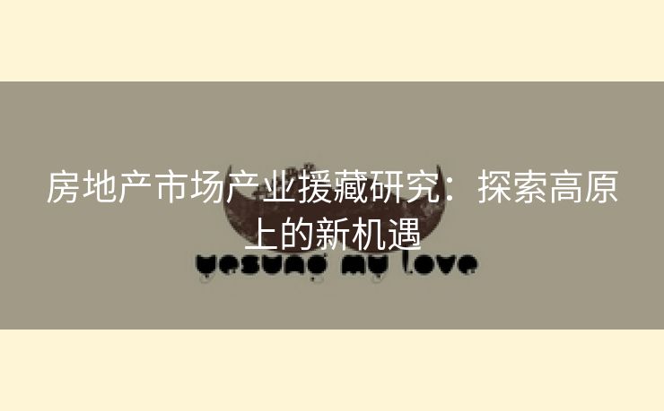 房地产市场产业援藏研究：探索高原上的新机遇