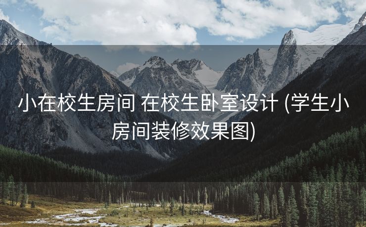 小在校生房间 在校生卧室设计 (学生小房间装修效果图)