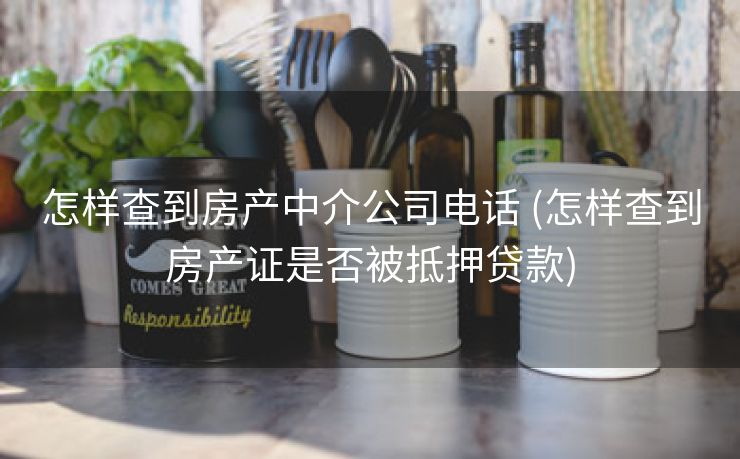 怎样查到房产中介公司电话 (怎样查到房产证是否被抵押贷款)