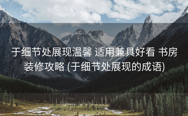 于细节处展现温馨 适用兼具好看 书房装修攻略 (于细节处展现的成语)