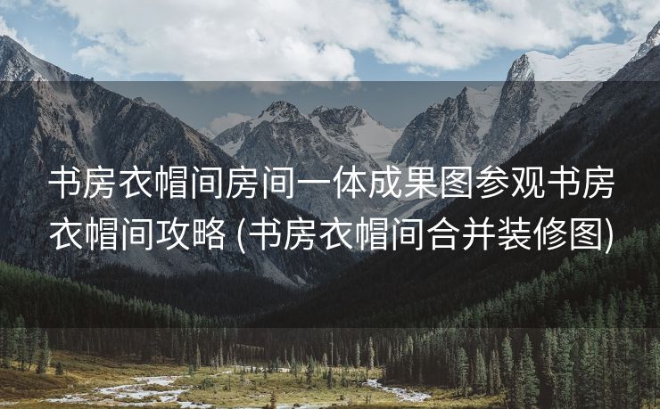 书房衣帽间房间一体成果图参观书房衣帽间攻略 (书房衣帽间合并装修图)