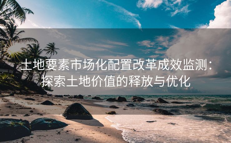 土地要素市场化配置改革成效监测：探索土地价值的释放与优化
