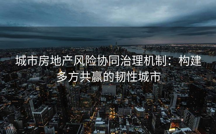 城市房地产风险协同治理机制：构建多方共赢的韧性城市