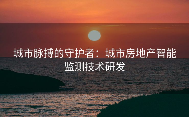 城市脉搏的守护者：城市房地产智能监测技术研发