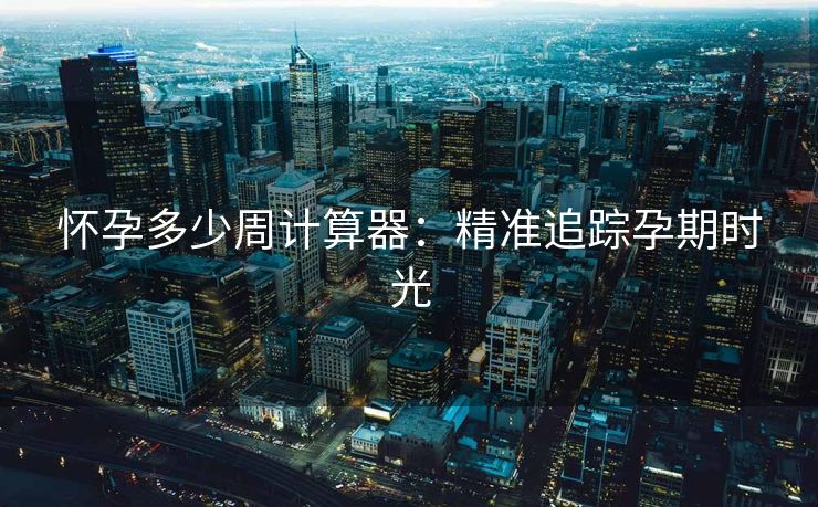 怀孕多少周计算器：精准追踪孕期时光