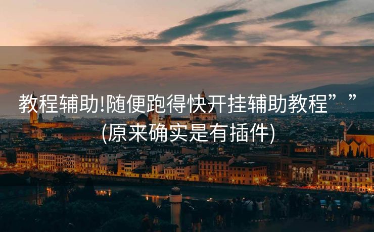 教程辅助!随便跑得快开挂辅助教程””(原来确实是有插件)