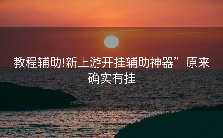 教程辅助!新上游开挂辅助神器”原来确实有挂