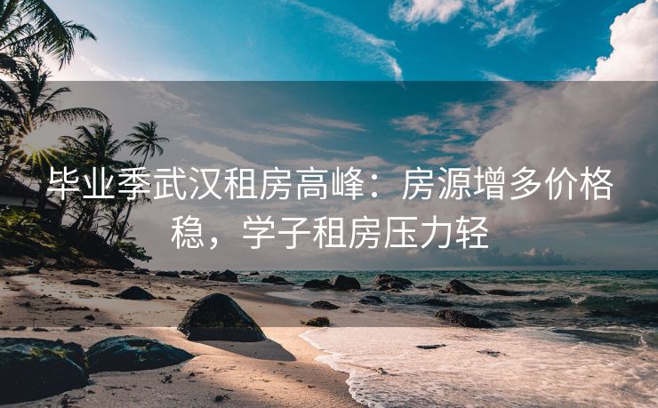 毕业季武汉租房高峰：房源增多价格稳，学子租房压力轻