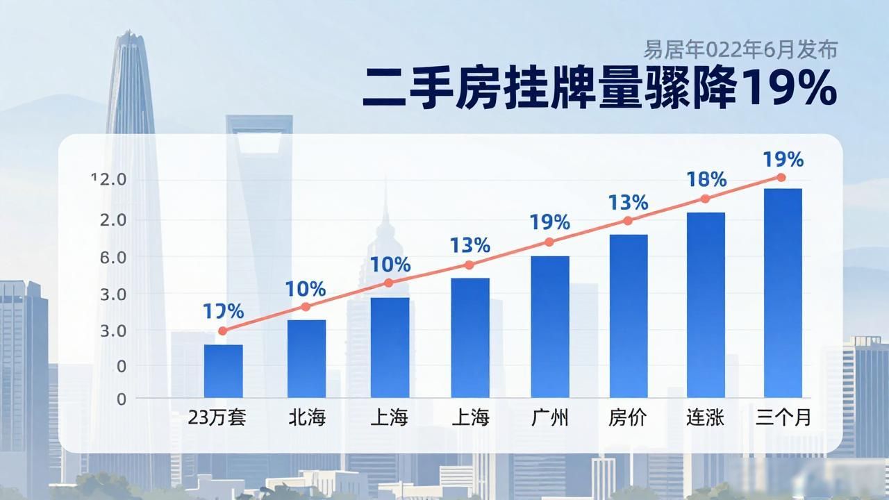 二手房挂牌量骤降19%，一线城市房价连涨三个月