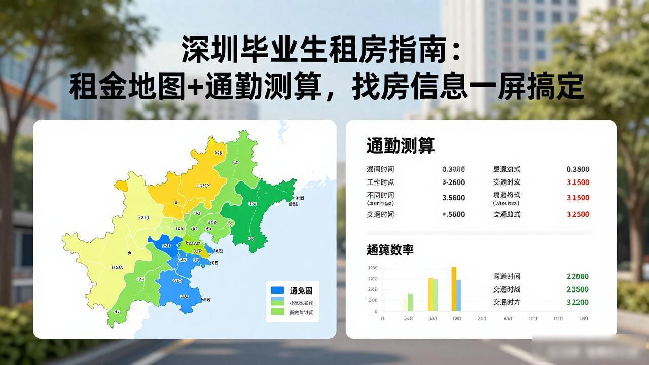 深圳毕业生租房指南：租金地图+通勤测算，找房信息一屏搞定