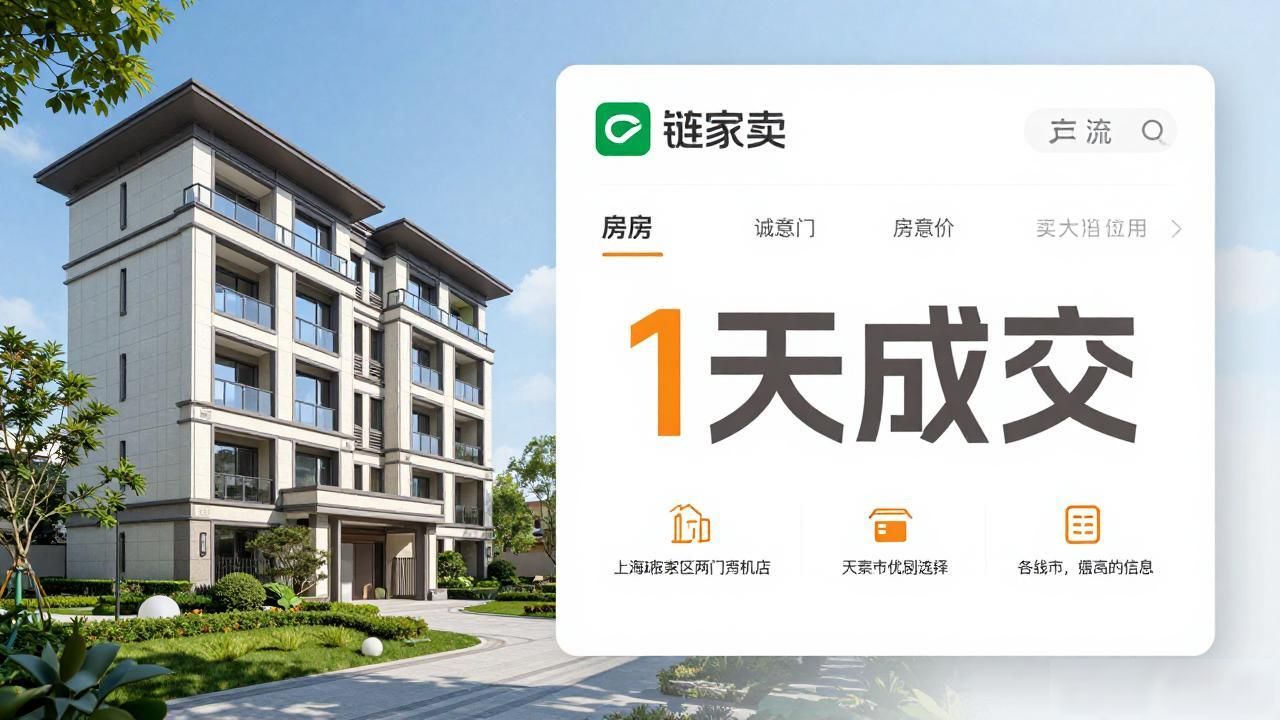 二手房信息：上海链家诚意卖1天成交，快速卖房新通道