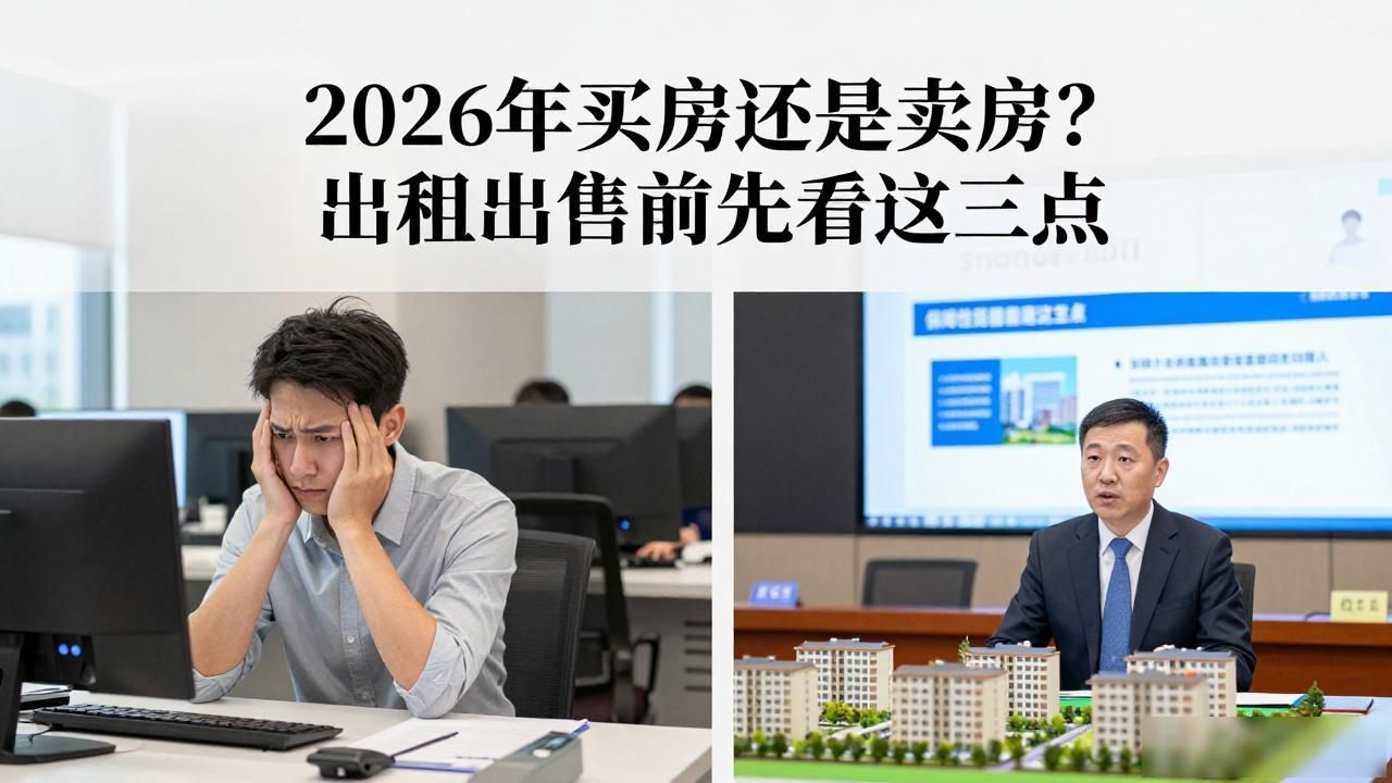 2026年买房还是卖房？出租出售前先看这三点