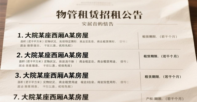 求租信息_安居物管租赁招租公告_商业地产租赁竞价
