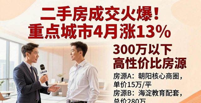 二手房成交火爆！重点城市4月涨13%，买房人速看最新数据