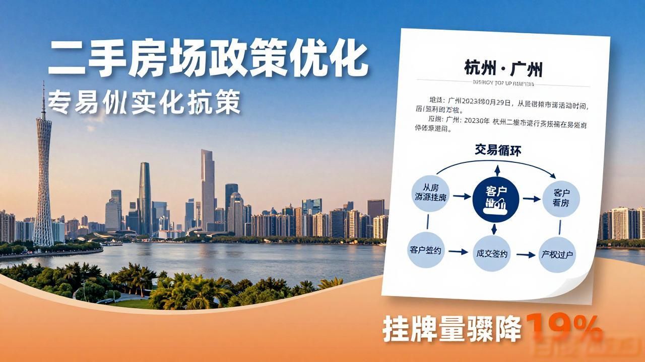 二手房信息：重点城市挂牌量骤降19%，杭州广州降幅最大