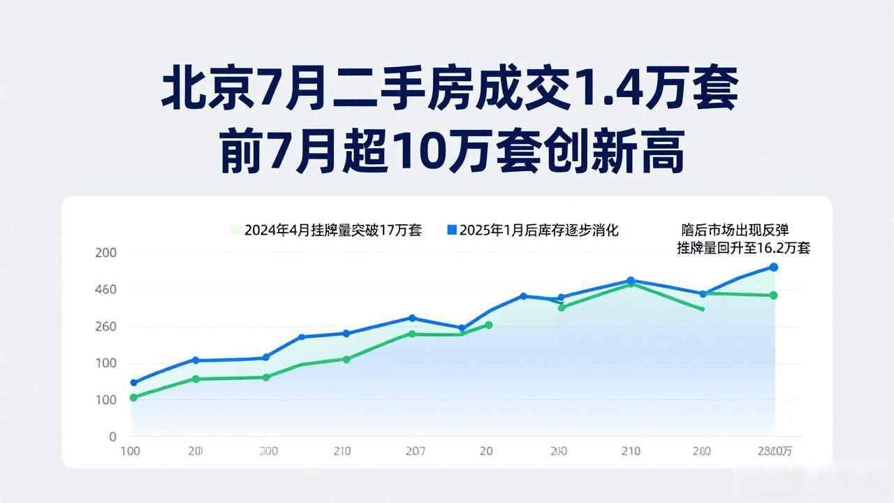 北京7月二手房成交1.4万套 前7月超10万套创新高