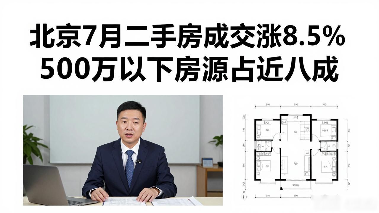北京7月二手房成交涨8.5%，500万以下房源占近八成