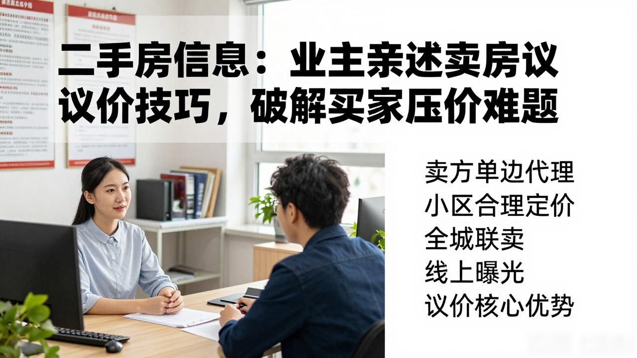 二手房信息：业主亲述卖房议价技巧，破解买家压价难题