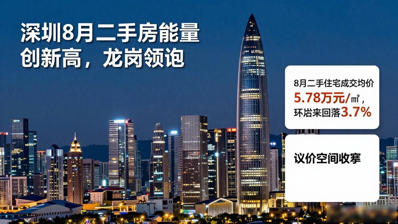 深圳8月二手房成交量创新高，龙岗领跑信息速查