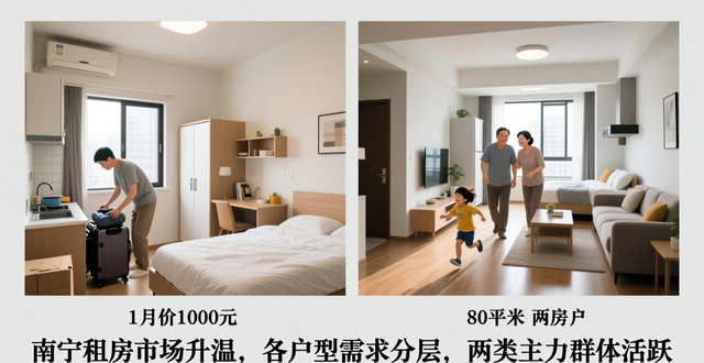 南宁租房市场升温，各户型需求分层，两类主力群体活跃