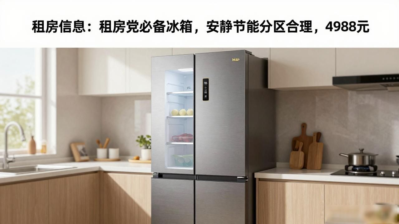 租房信息：租房党必备冰箱，安静节能分区合理，4988元