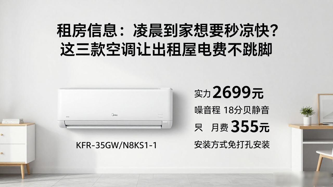 租房信息：凌晨到家想要秒凉快？这三款空调让出租屋电费不跳脚