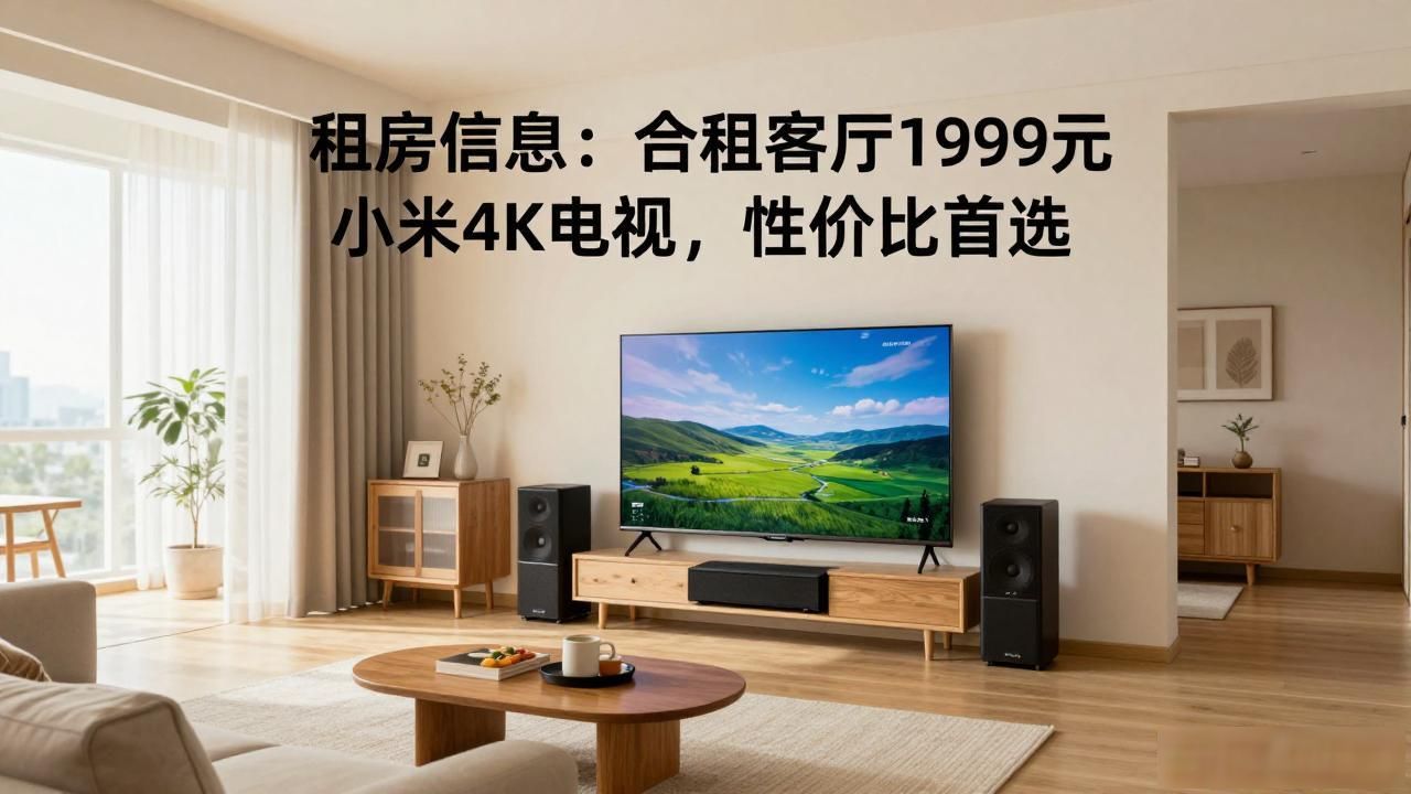 租房信息：合租客厅1999元小米4K电视，性价比首选