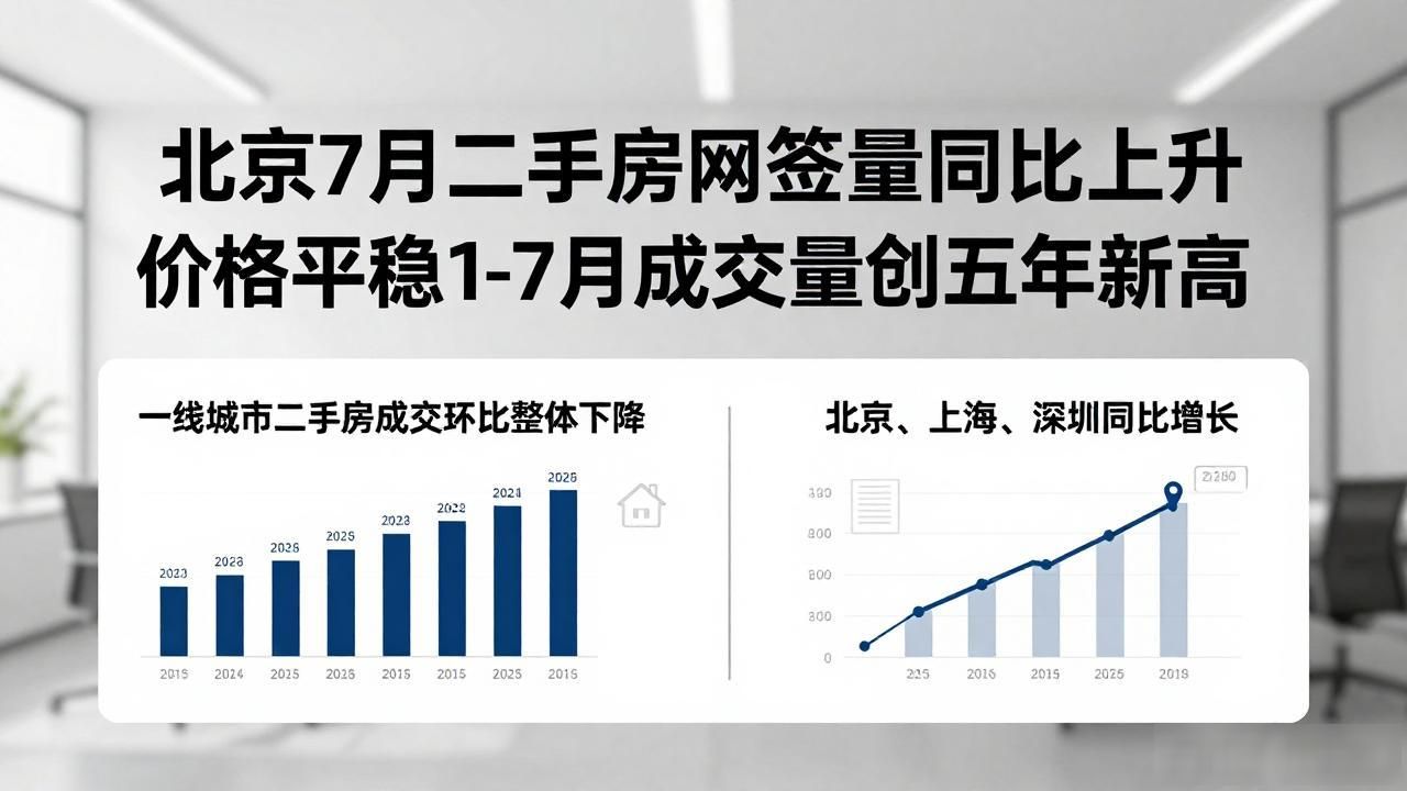 北京7月二手房网签量同比上升 价格平稳 1-7月成交量创五年新高