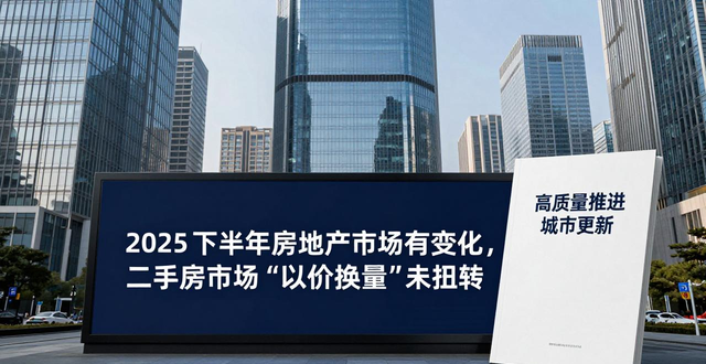 2025 下半年房地产市场有变化，二手房市场‘以价换量’未扭转