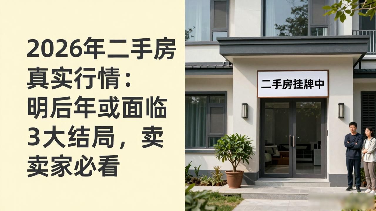 2026年二手房真实行情：明后年或面临3大结局，卖家必看