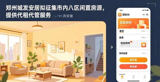 郑州城发安居拟征集市内八区闲置房源，提供代租代管服务