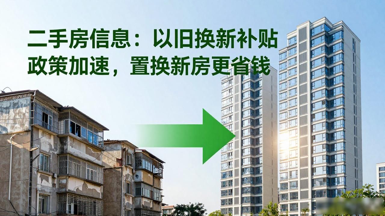 二手房信息：以旧换新补贴政策加速，置换新房更省钱